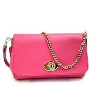 Coach crossgrain Leather Mini Ruby Crossbody Dahlia